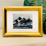 "We Have Embarked" - Original Painting in blue by Golden Lines and Silver Linings