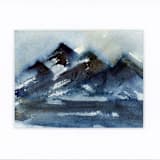 "We Have Embarked" - Original Painting in blue by Golden Lines and Silver Linings