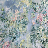 "“Veil of Blossoms” – 48x48 Original Painting" - Original Painting in multicolorassorted-colors by Sarah Mankin