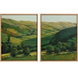 "Green Valley" - Original Painting in green by Wendy Keller