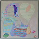 "Pancakes on Saturday" - Original Painting in beige by Kathryn Kelly