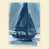 "A SEEKER'S STORY" - Original Painting in blue by Golden Lines and Silver Linings