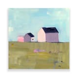 "Lilac Houses" - Original Painting in multicolor by Lindsay Megahed