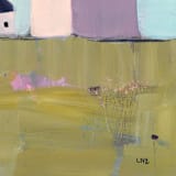 "Lilac Houses" - Original Painting in multicolor by Lindsay Megahed