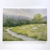 "Still Waters" - Original Painting in green by Holly Whitcomb