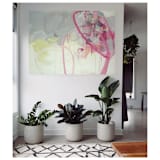 "Red Loops" - Original Painting in red by Kirsta Benedetti