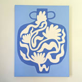 "Holding Flowers- Original Acrylic Painting" - Original Painting in multicolor by Kate Sowinski