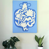 "Holding Flowers- Original Acrylic Painting" - Original Painting in multicolor by Kate Sowinski