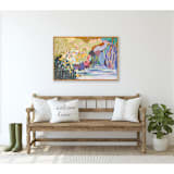 "Secret Lake in the Woods" - Original Painting in blue by Shina Choi