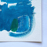 "delphine" - Original Painting in blue by bari wieselman schulman