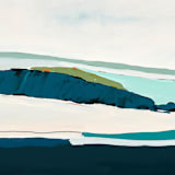 "Pacific Seascape Series Long" - Original Painting in blue by Caryn Owen