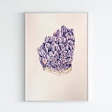 "Amethyst glow watercolor painting" - Original Painting in purple by Alexandra Dzh