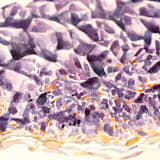 "Amethyst glow watercolor painting" - Original Painting in purple by Alexandra Dzh