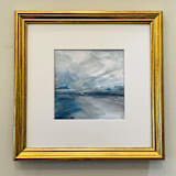 "Find a Different Way to Look at a Situation" - Original Painting in blue by Golden Lines and Silver Linings