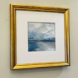 "Find a Different Way to Look at a Situation" - Original Painting in blue by Golden Lines and Silver Linings