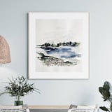 "Mountain View" - Original Painting in blue by Kate Nelson