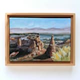 "Infinity | Framed original Colorado landscape" - Original Painting in brown by Weronika Zubek