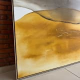 "Ochre Ground" - Original Painting in yellow by Karine Tonial Grimm
