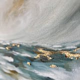 "Shimmering Evergreen Original Oil Painting" - Original Painting in green by Nicoletta Savod