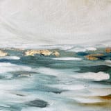"Shimmering Evergreen Original Oil Painting" - Original Painting in green by Nicoletta Savod
