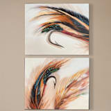 "Before the Catch I & II" - Original Painting in multicolor by Mandy Trimble Leonard