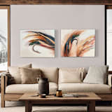 "Before the Catch I & II" - Original Painting in multicolor by Mandy Trimble Leonard