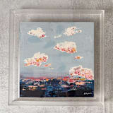 "I Can Hear It Calling Original Sea & Sky Painting" - Original Painting in blue by Jocelyn Elizabeth