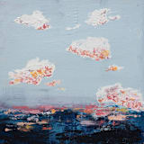 "I Can Hear It Calling Original Sea & Sky Painting" - Original Painting in blue by Jocelyn Elizabeth
