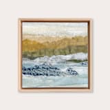 "Glowing Shoreline 1" - Original Painting in blue by Lara Eckerman