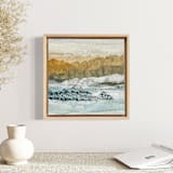 "Glowing Shoreline 1" - Original Painting in blue by Lara Eckerman