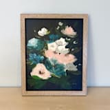 "Blue Bouquet" - Original Painting in multicolor by Lindsay Megahed