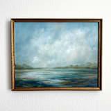 "low tide" - Original Painting in blue by Sara Swanson