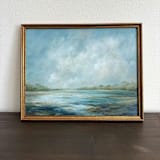"low tide" - Original Painting in blue by Sara Swanson