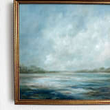 "low tide" - Original Painting in blue by Sara Swanson