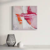 "Keeping Company" - Original Painting in pink by Karyn Denten