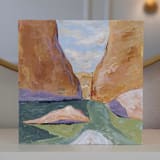 "Santa Elena Canyon No. 1" - Original Painting in multicolorassorted-colors by Lauren Perkins