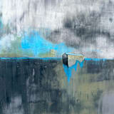 "Horizons Gate" - Original Painting in blue by Jon Leafstedt