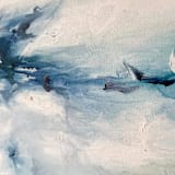 "Ocean Poem" - Original Painting in blue by Nicoletta Savod