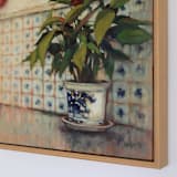 "Plant and Pots" - Original Painting in green by Wendy Keller