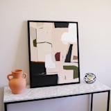 "Peach Glen" - Original Painting in beige by Shina Choi