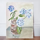 "Whispers in Bloom" - Original Painting in blue by Lucrecia Caporale