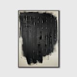"Shadows on the wall" - Original Painting in black by Karine Tonial Grimm