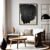 "Shadows on the wall" - Original Painting in black by Karine Tonial Grimm