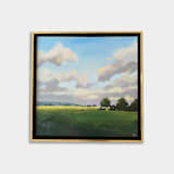 "Summer Fields" - Original Painting in blue by Stephanie Goos Johnson