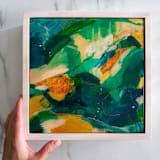 "Rolling Green Hills" - Original Painting in green by Parima Studio