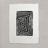 "Labyrinth" - Original Painting in black by Maja Cunningham