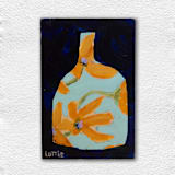 "Orange Blossom" - Original Painting in multicolor by Lottie Aldarwish