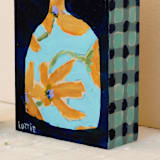 "Orange Blossom" - Original Painting in multicolor by Lottie Aldarwish