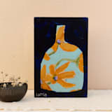 "Orange Blossom" - Original Painting in multicolor by Lottie Aldarwish