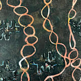 "Chained" - Original Painting in black by Nina Leth